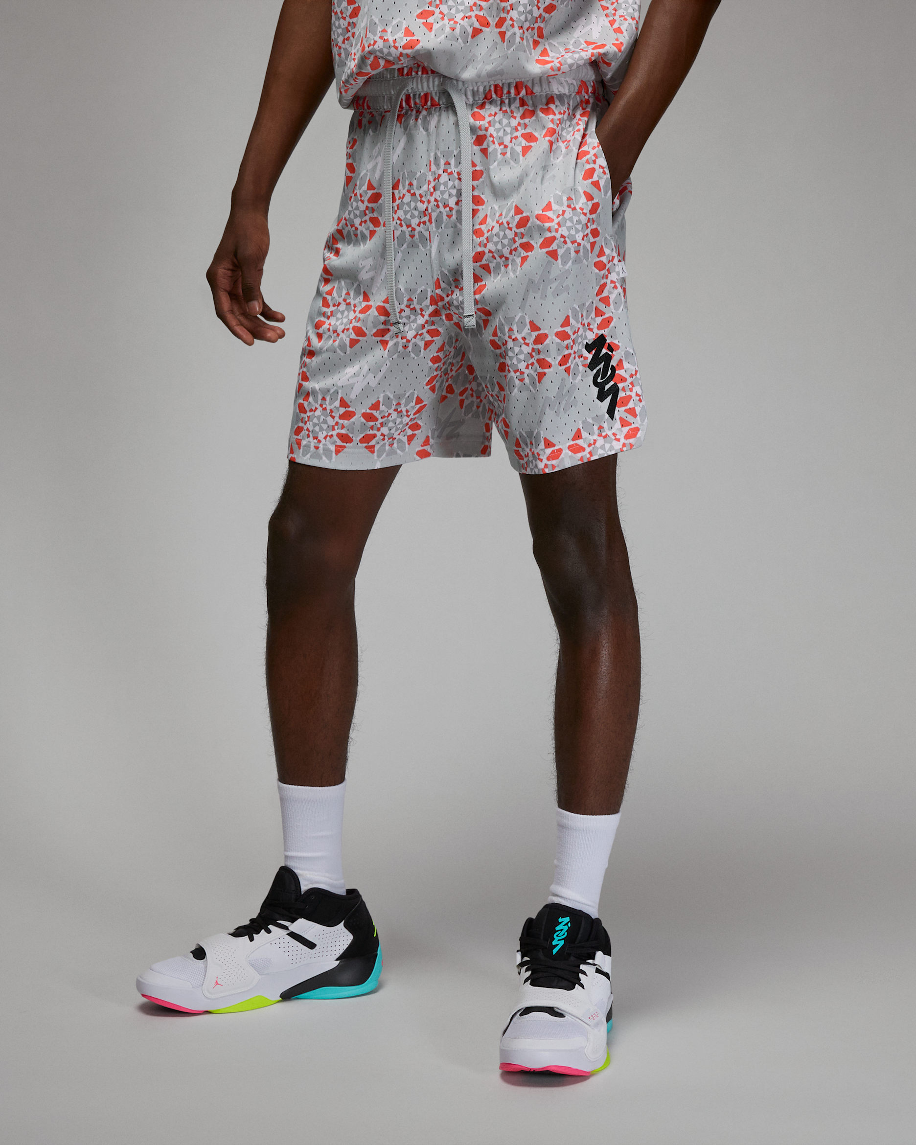 ウェア NIKE JORDAN BRAND ZION DF MESH SHORT JORDAN BRAND AS M J ZION DF MESH SHORT BLACK/WHITE 21SU-I